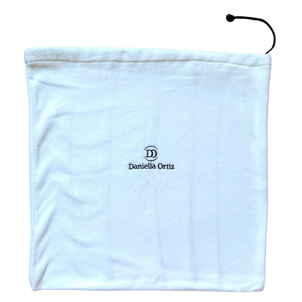 Daniela Ortiz Embroidered Logo White Dust Bag 20x19.5 Drawstring